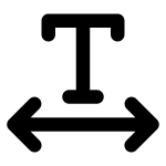 Text Spacing H SVG Icon